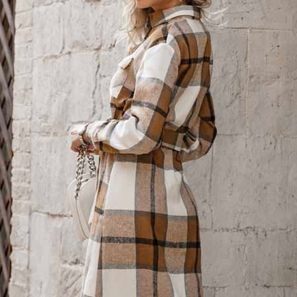 NWT! STUNNING Boutique Plaid Dress/ Jacket! 🌸 - Picture 5 of 9